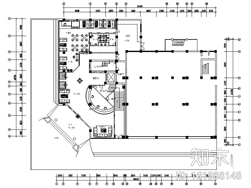 [四川]4000㎡酒店装饰方案cad施工图下载【ID:161988148】