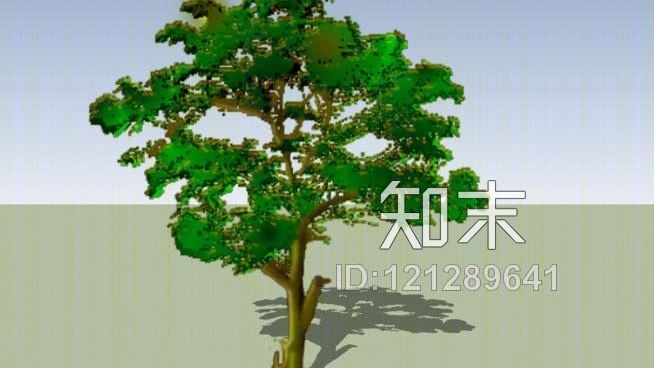 水彩树面对ME组件SU模型下载【ID:121289641】