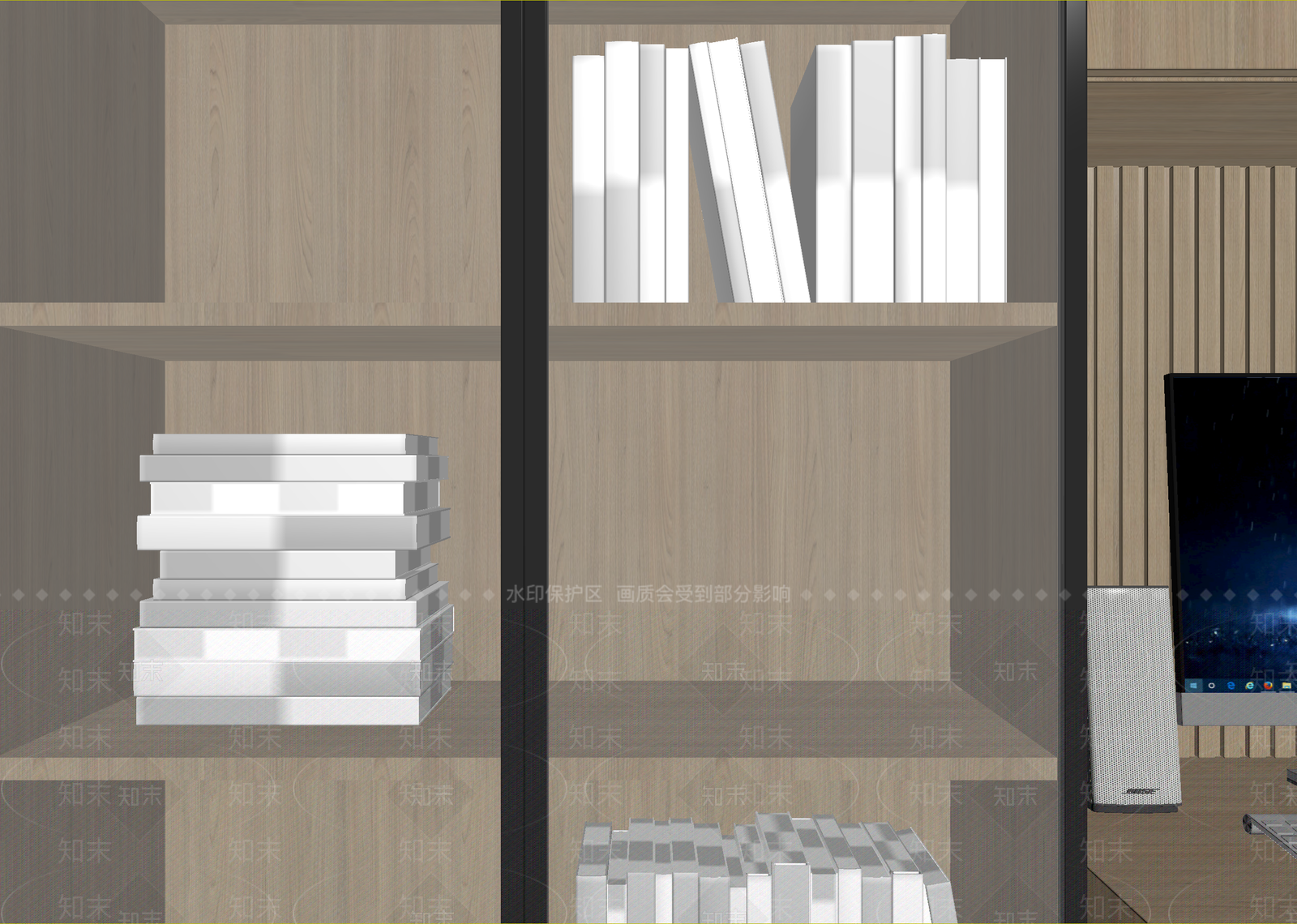 意式书柜3D模型下载【ID:1215194682】