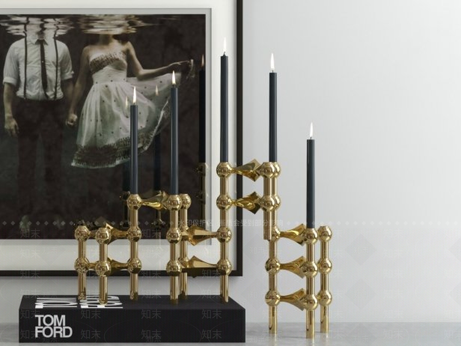 简欧烛台3D模型下载【ID:178812163】