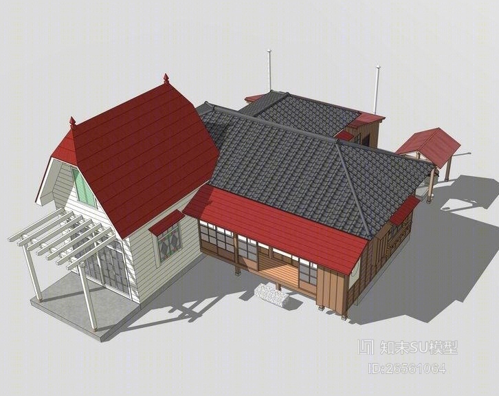 著名建筑大师KusakabeHouseSU模型下载【ID:26561064】