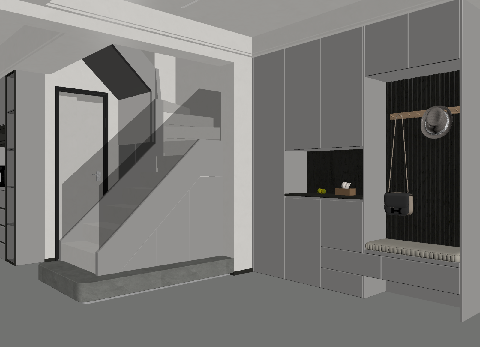 现代玄关3D模型下载【ID:1215143720】