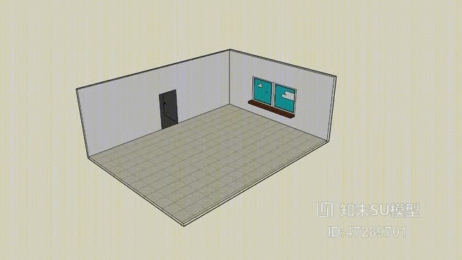 哈宝宾馆的空房间SU模型下载【ID:47289701】