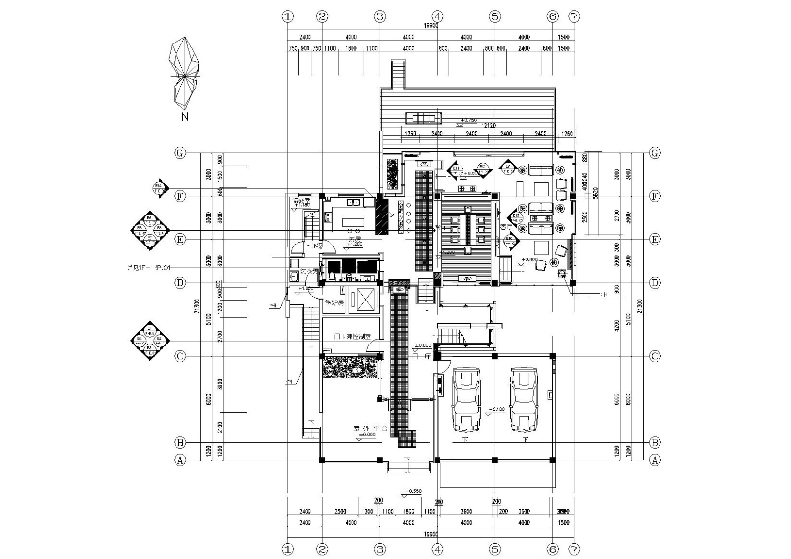 [北京]西山别墅装饰项目施工图+实景拍摄cad施工图下载【ID:160060157】