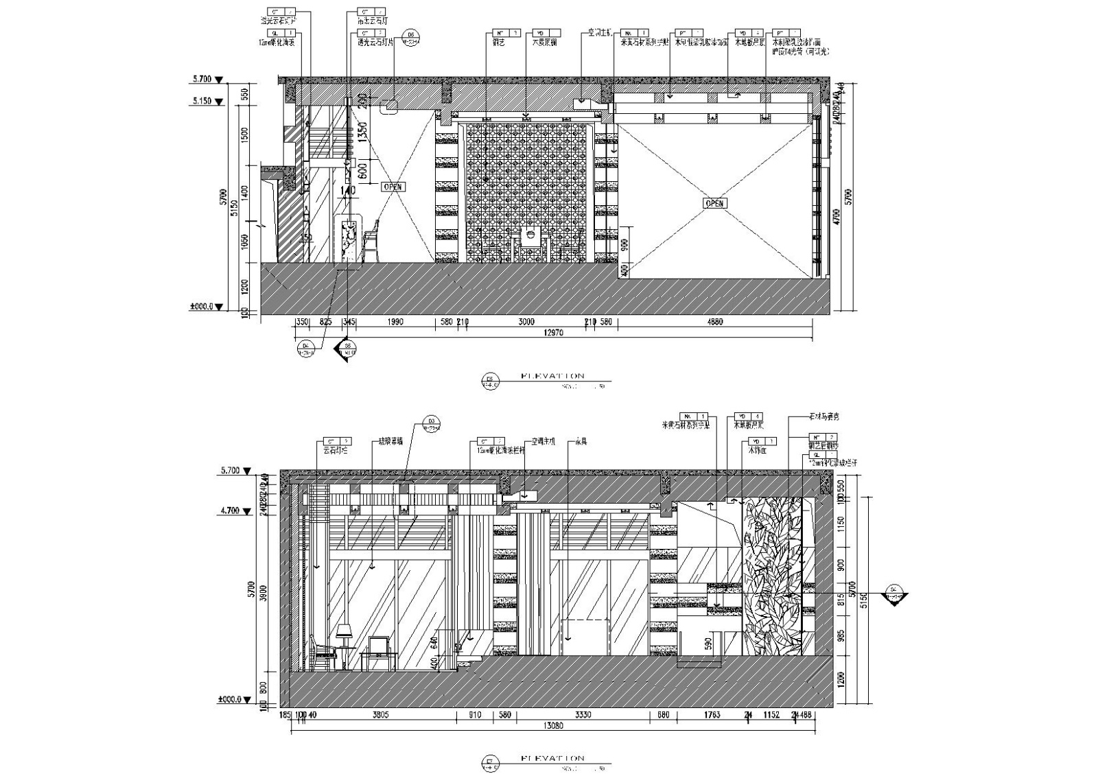 [北京]西山别墅装饰项目施工图+实景拍摄cad施工图下载【ID:160060157】