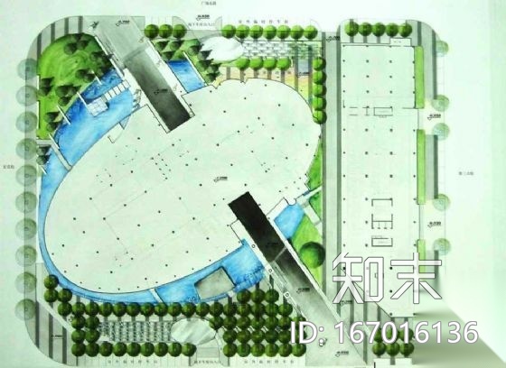 [天津]图书馆室外环境景观方案设计cad施工图下载【ID:167016136】