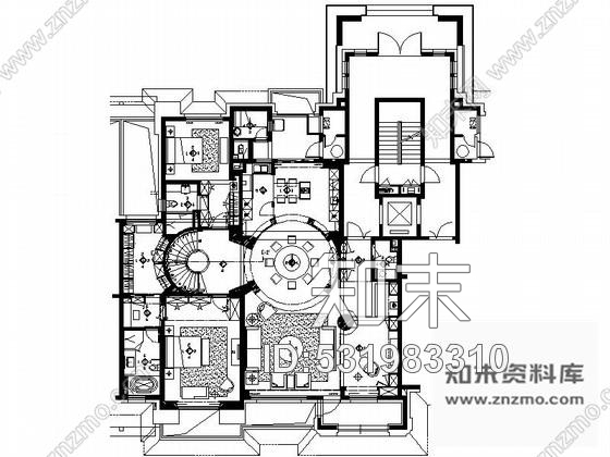 施工图经典时尚双层别墅L2户型室内装修图含实景cad施工图下载【ID:531983310】