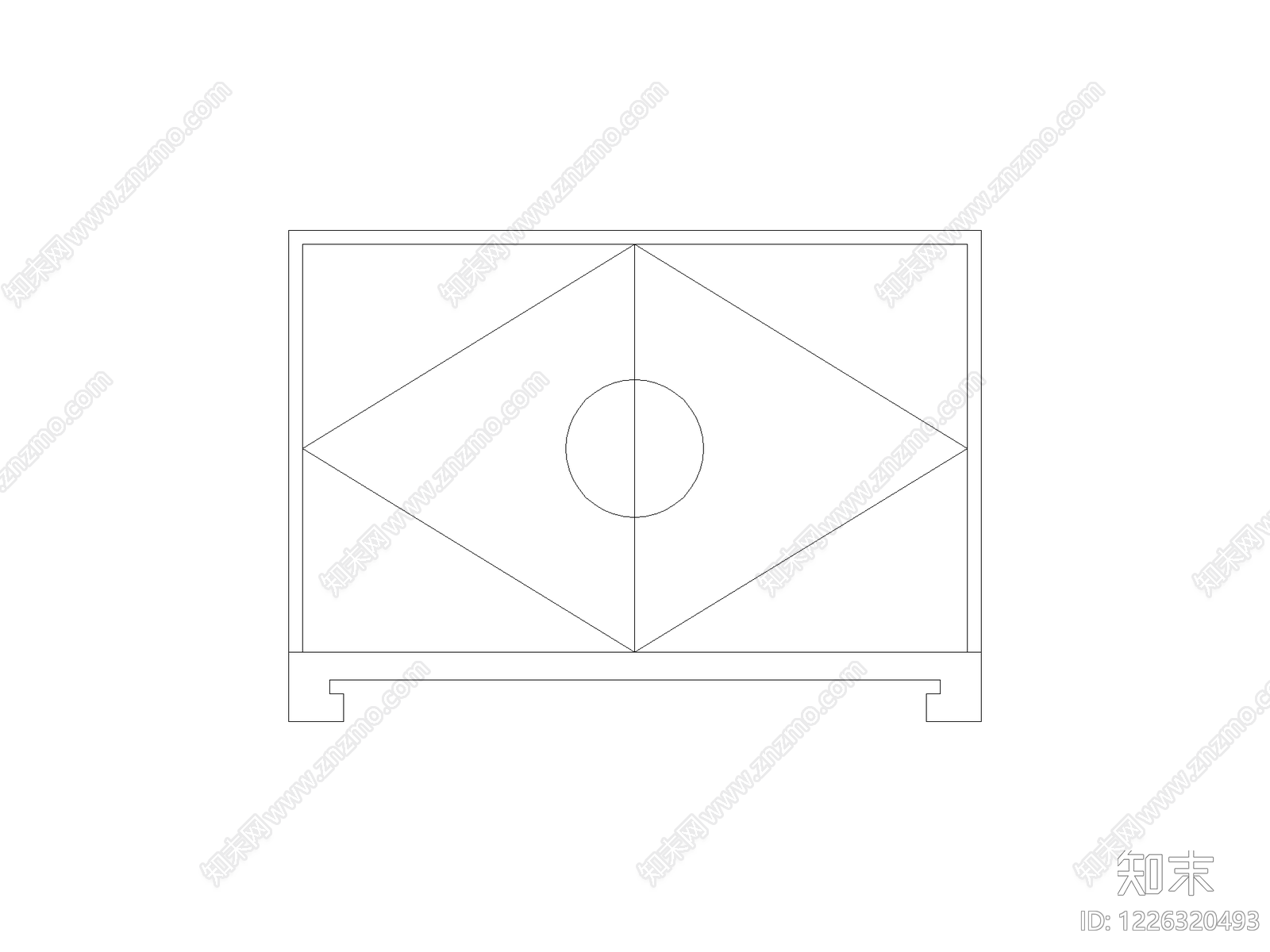 现代柜子立面图块cad施工图下载【ID:1226320493】