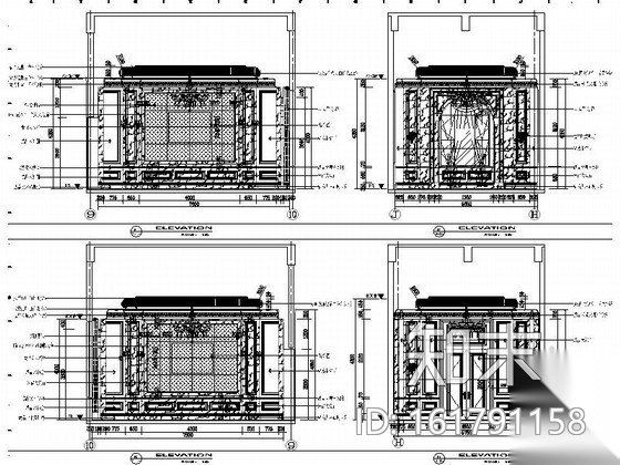 [苏州]奢华欧式风格商务会所二层宴会厅西餐厅室内装修图...施工图下载【ID:161791158】