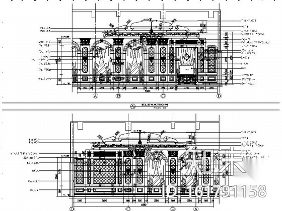 [苏州]奢华欧式风格商务会所二层宴会厅西餐厅室内装修图...施工图下载【ID:161791158】