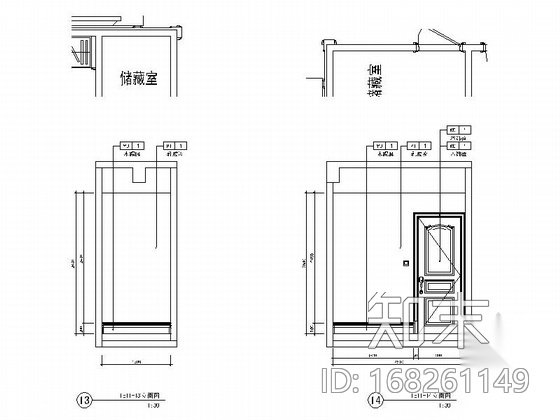 精品法式风格两层别墅样板房室内装修施工图cad施工图下载【ID:168261149】