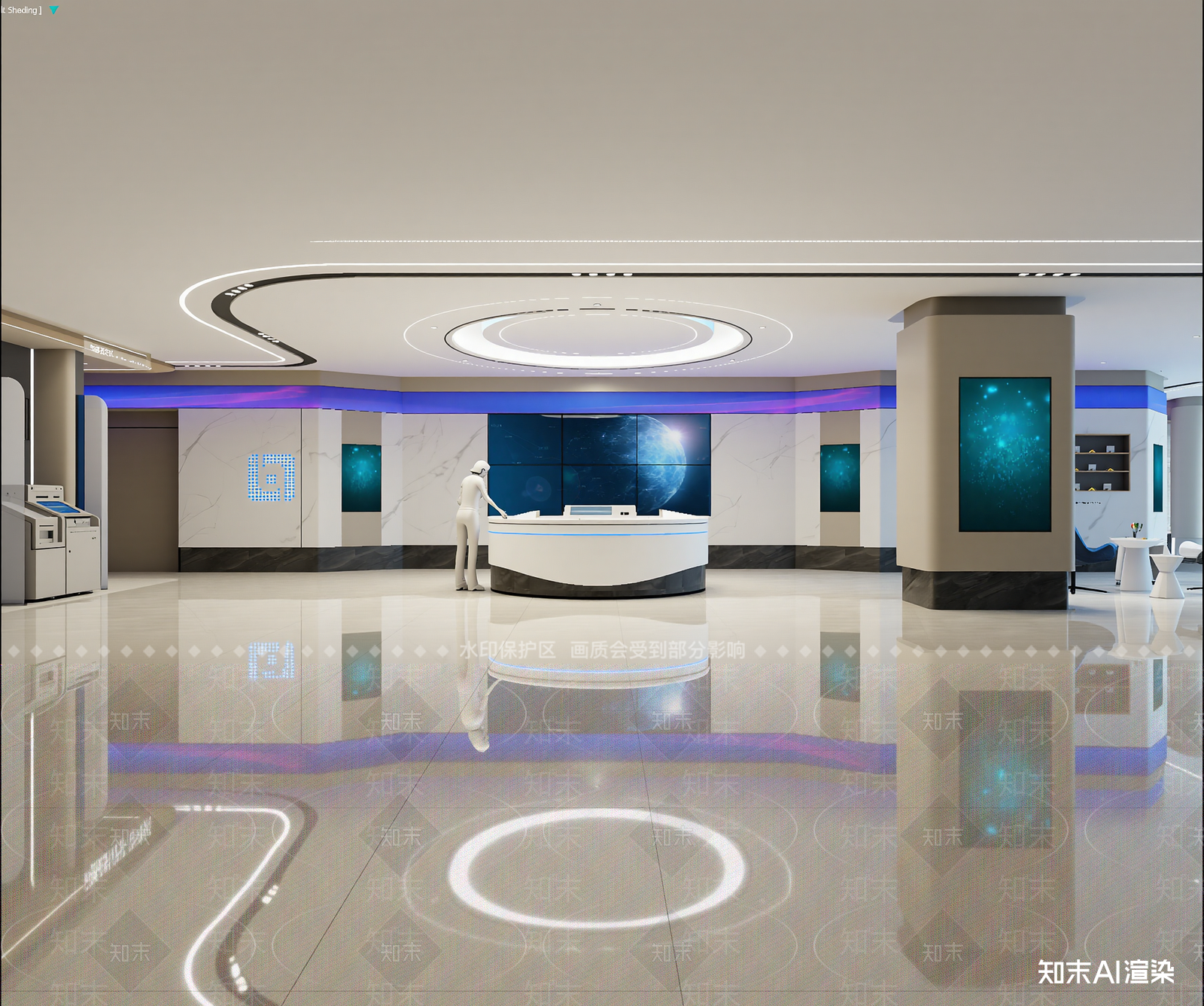 现代科技展厅3D模型下载【ID:1214949377】