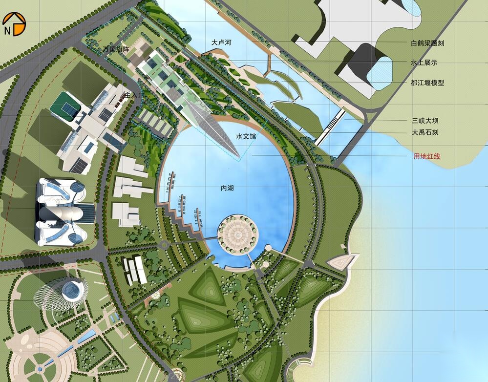 中国（青岛）水文科技馆设计方案cad施工图下载【ID:165621163】