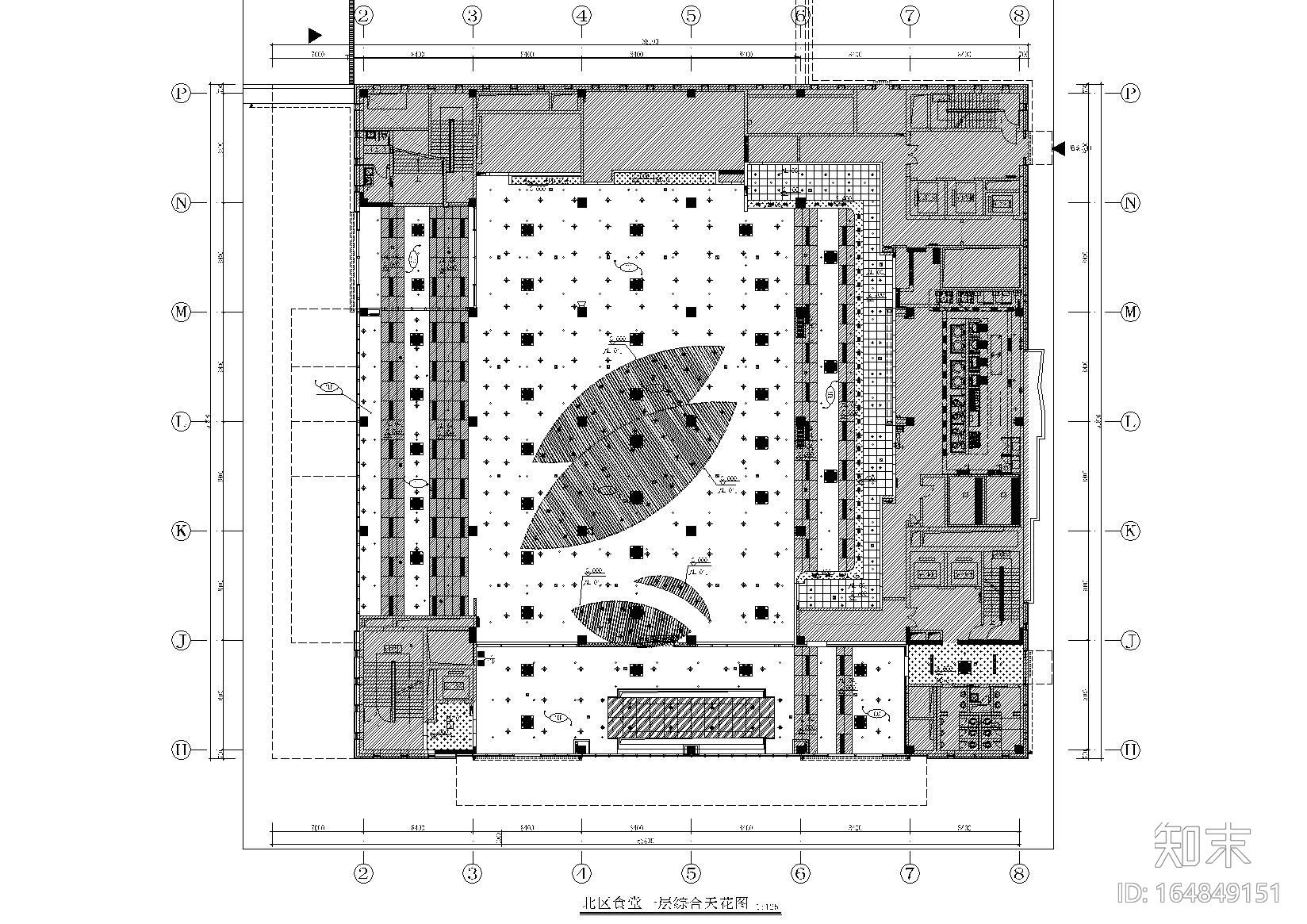 [北京]某航天大学食堂施工图_附效果图施工图下载【ID:164849151】