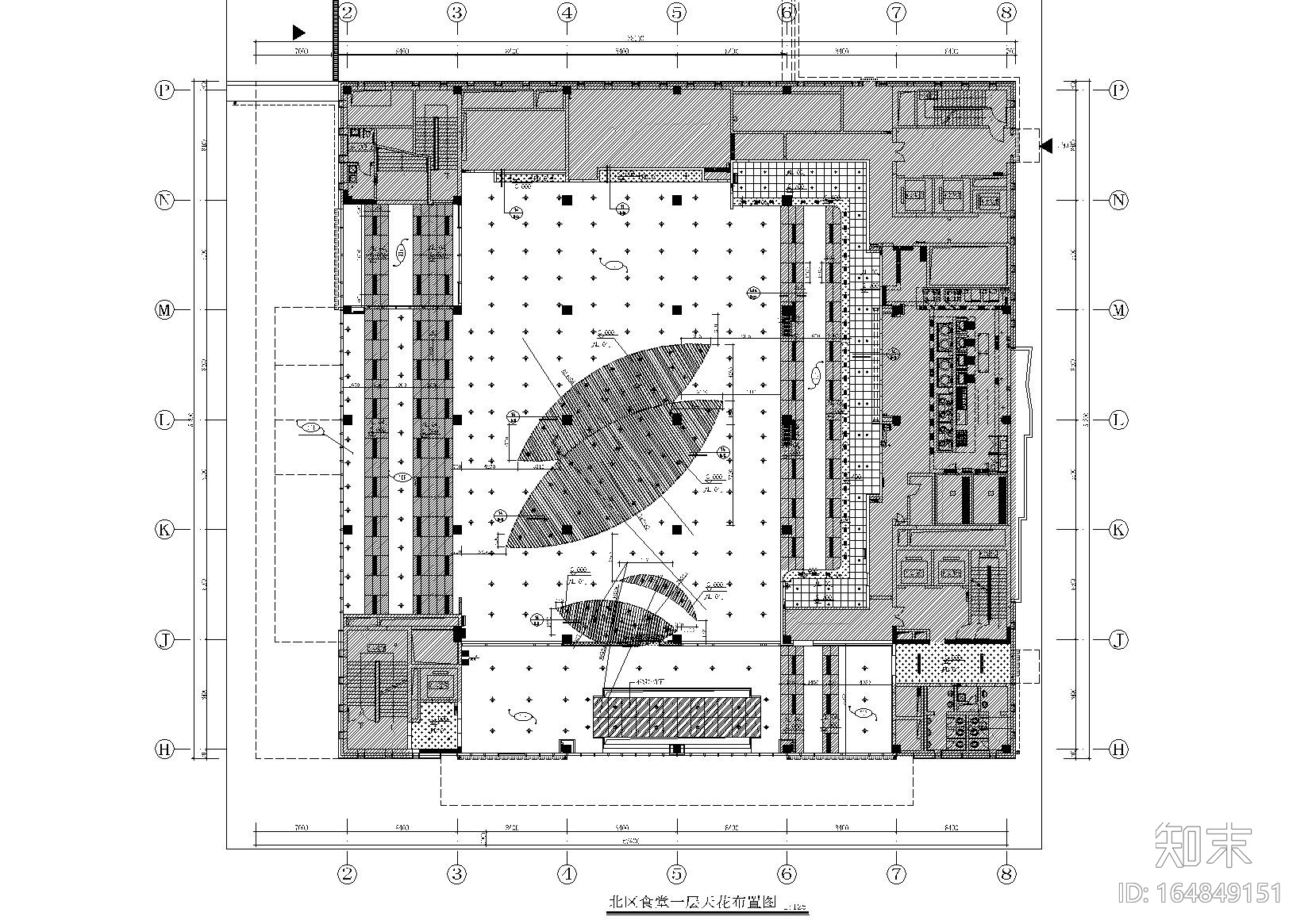 [北京]某航天大学食堂施工图_附效果图施工图下载【ID:164849151】