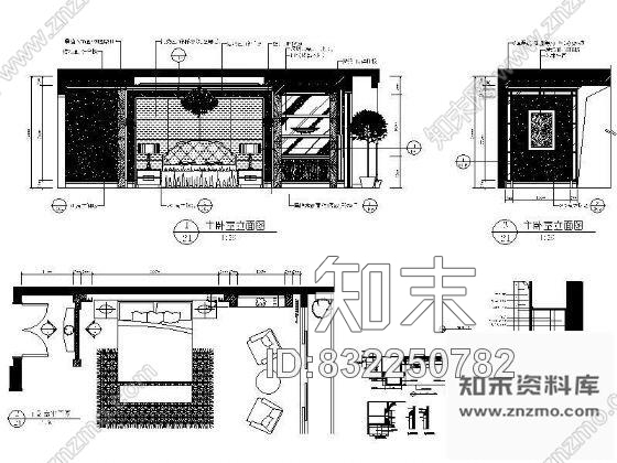 图块/节点豪华卧室主立面详图Ⅰcad施工图下载【ID:832250782】