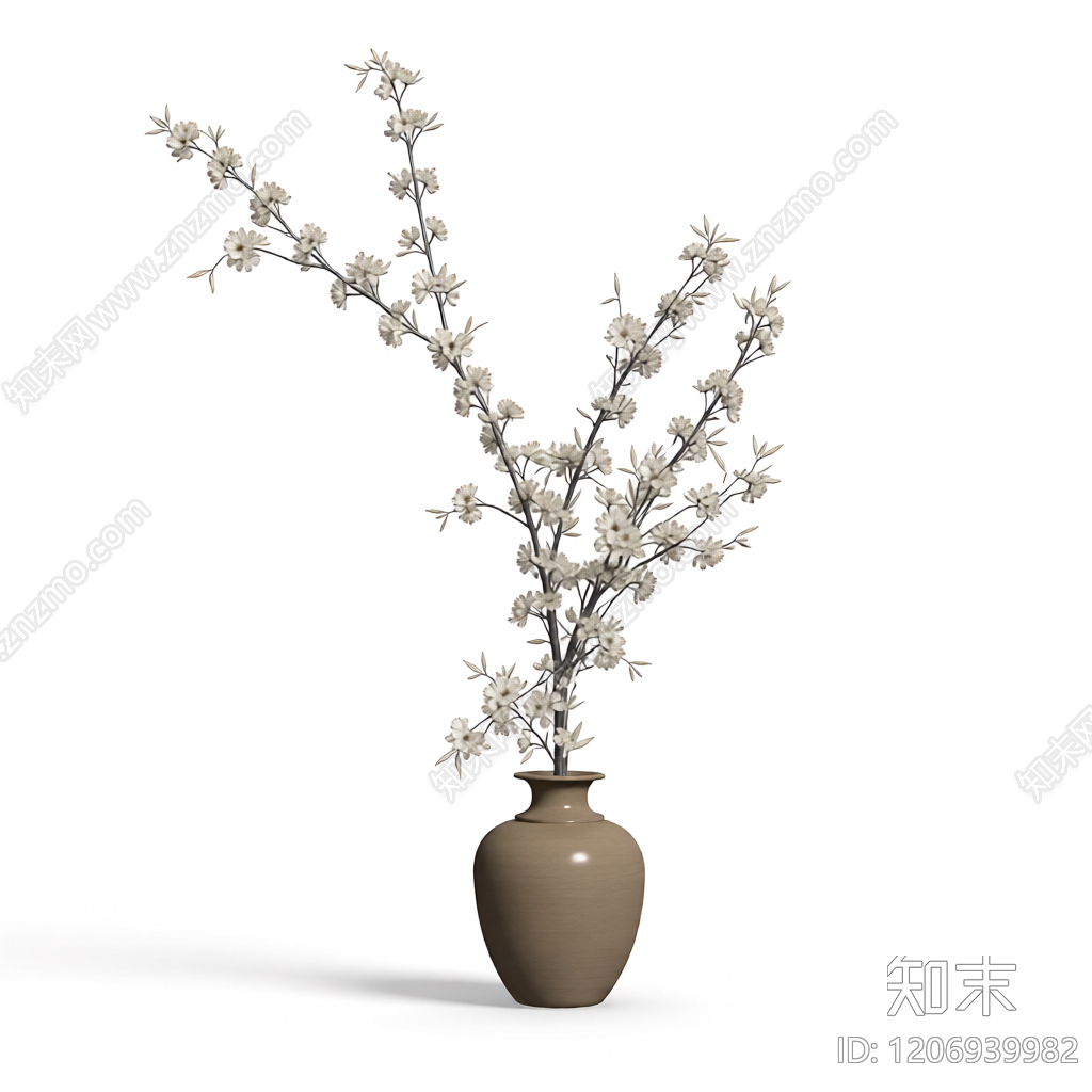 花瓶插花装饰品3D模型下载【ID:1206939982】