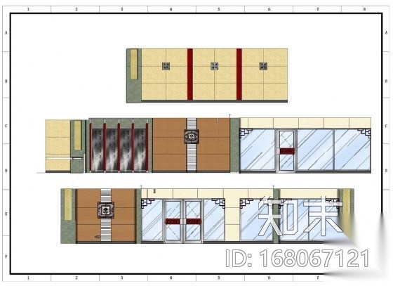 大娘水饺九江店装饰方案图cad施工图下载【ID:168067121】