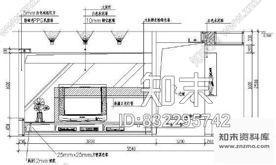 图块/节点客厅背景施工图下载【ID:832295742】