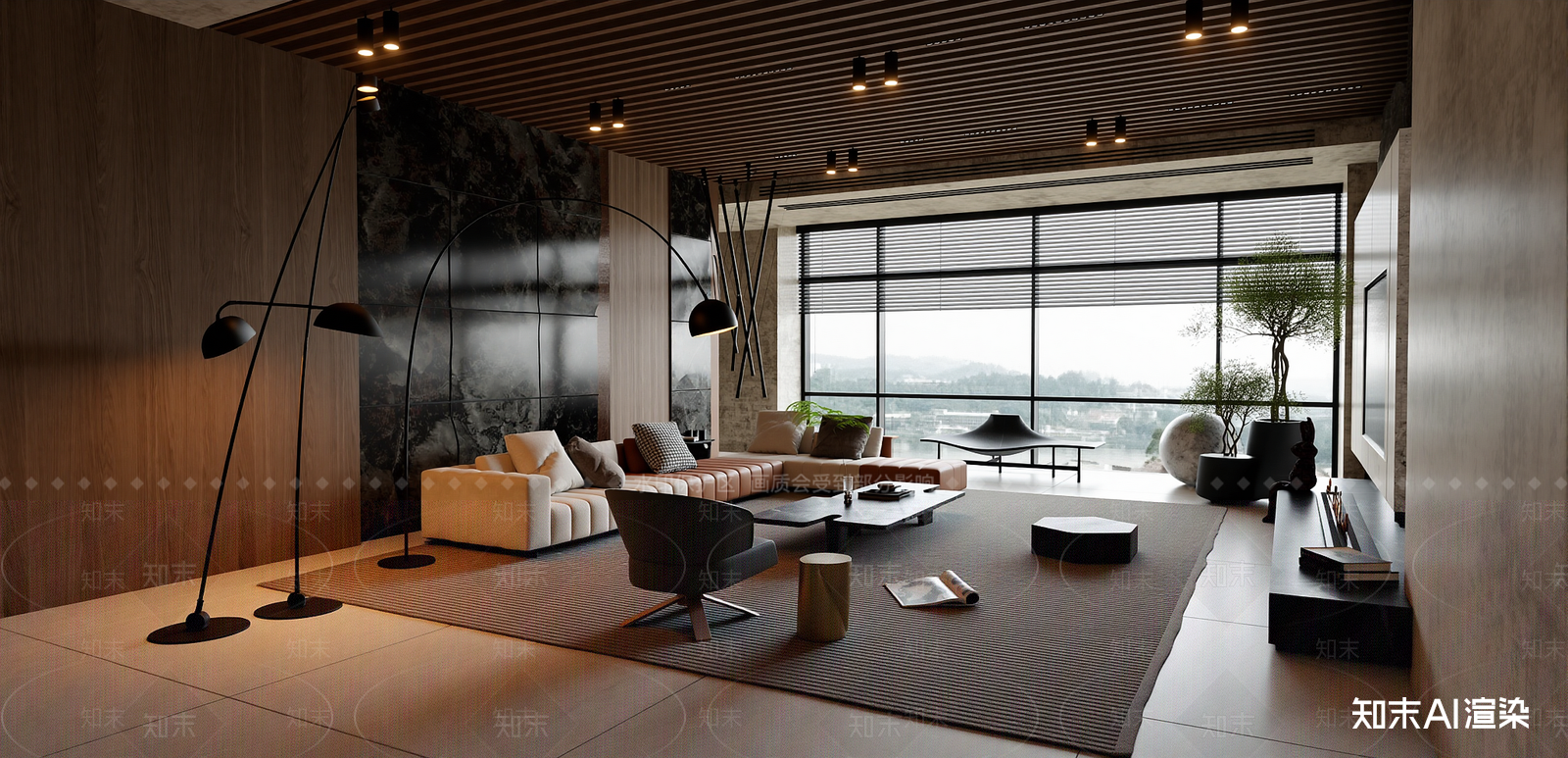 现代家居客厅SU模型下载【ID:1216012656】