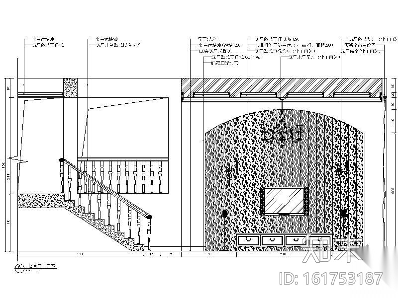 [湖南]欧式别墅空间装修图cad施工图下载【ID:161753187】