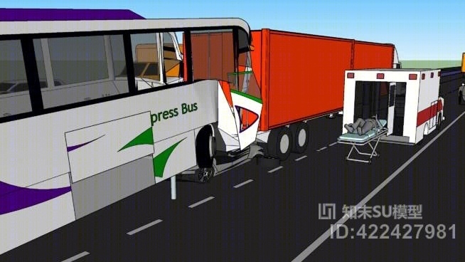 2013筛式高速公路坠毁SU模型下载【ID:422427981】