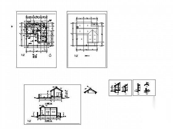 [北京]平谷某小型中式别墅建筑扩初图（78平方米、D型）施工图下载【ID:164861112】