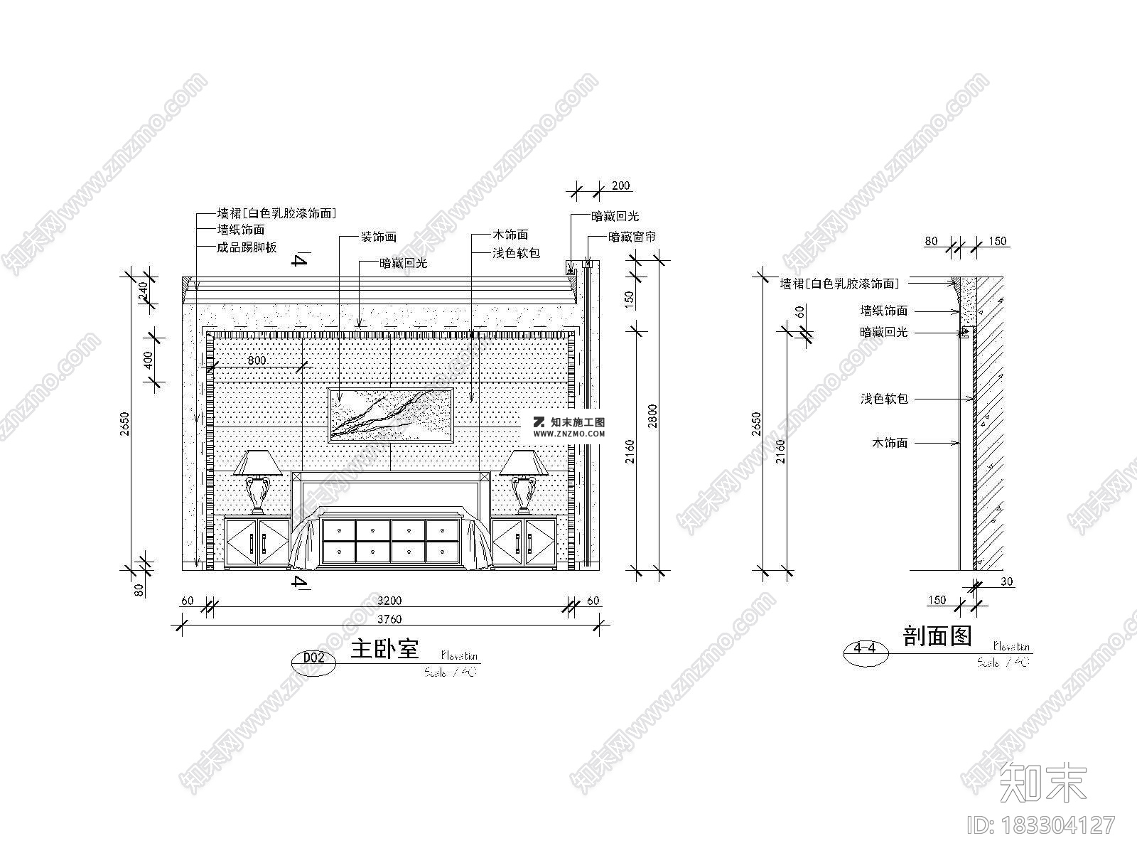 新古典风格别墅装修图(含实景)cad室内免费施工图下载施工图下载【ID:183304127】