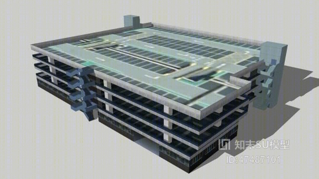 停车场SU模型下载【ID:518053416】