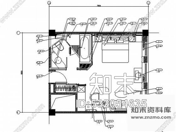 施工图民族饭店S4型客房装修图cad施工图下载【ID:532054635】