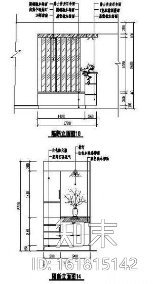 玄关图块cad施工图下载【ID:161815142】