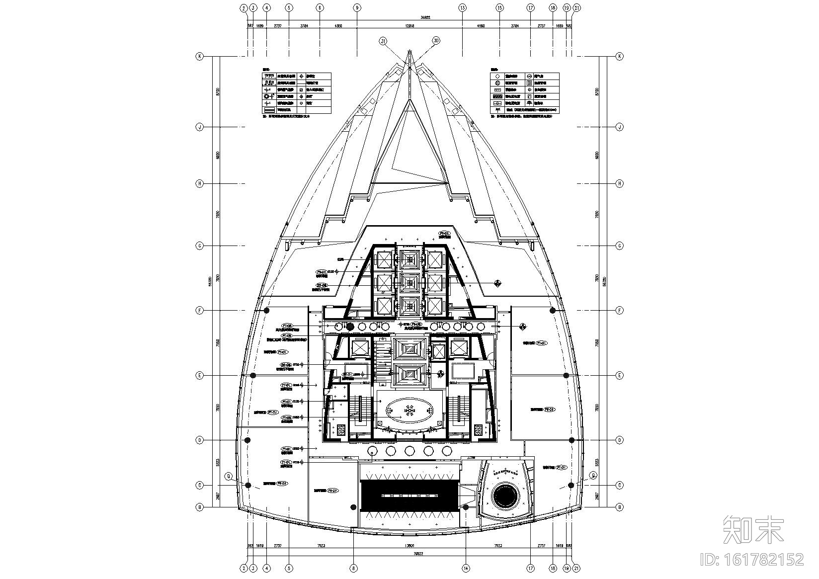 [上海]中融碧玉蓝天会所装饰工程施工图cad施工图下载【ID:161782152】