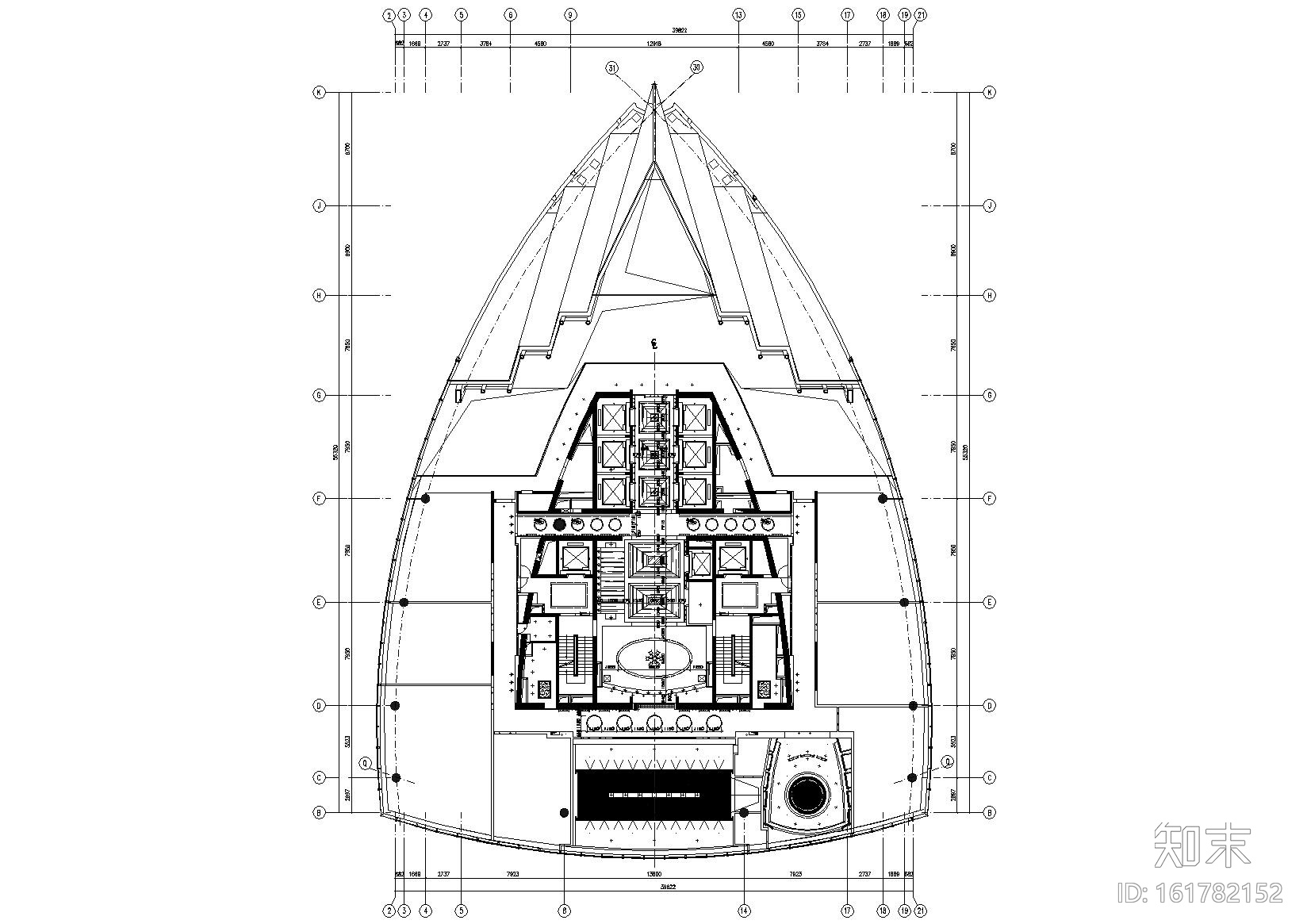 [上海]中融碧玉蓝天会所装饰工程施工图cad施工图下载【ID:161782152】