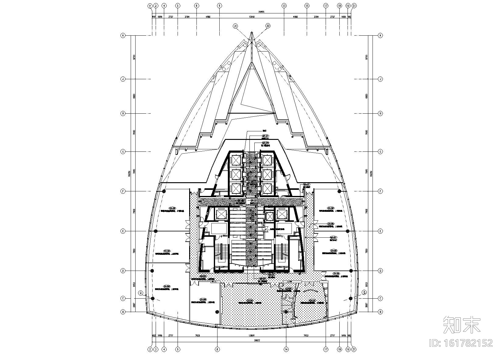 [上海]中融碧玉蓝天会所装饰工程施工图cad施工图下载【ID:161782152】