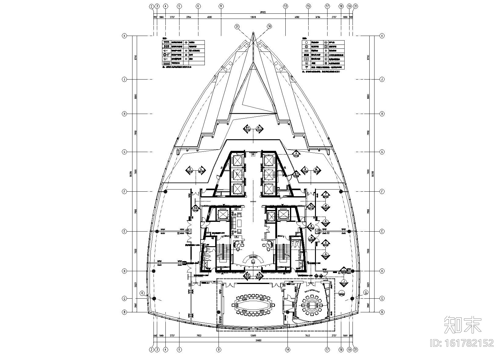 [上海]中融碧玉蓝天会所装饰工程施工图cad施工图下载【ID:161782152】