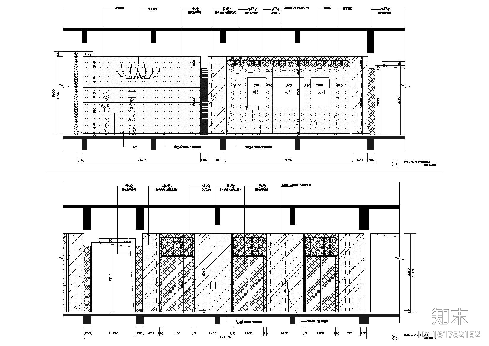 [上海]中融碧玉蓝天会所装饰工程施工图cad施工图下载【ID:161782152】