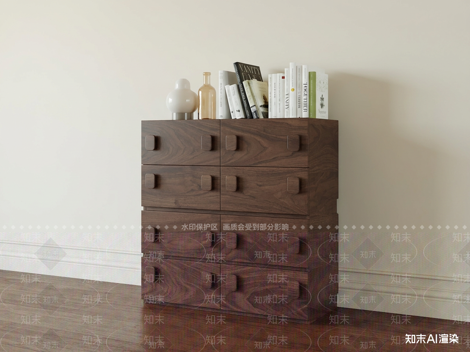 深木色斗柜斗柜3D模型下载【ID:1227549578】