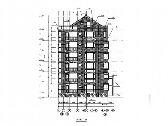 [浙江]六层住宅楼建筑施工图（2栋楼cad施工图下载【ID:167493115】
