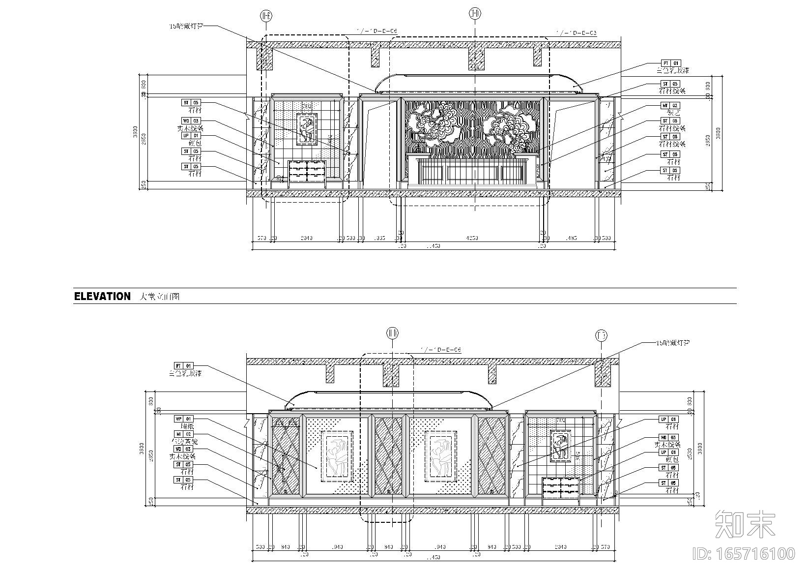 [江苏]扬州紫金文昌会所室内设计工程施工图cad施工图下载【ID:165716100】