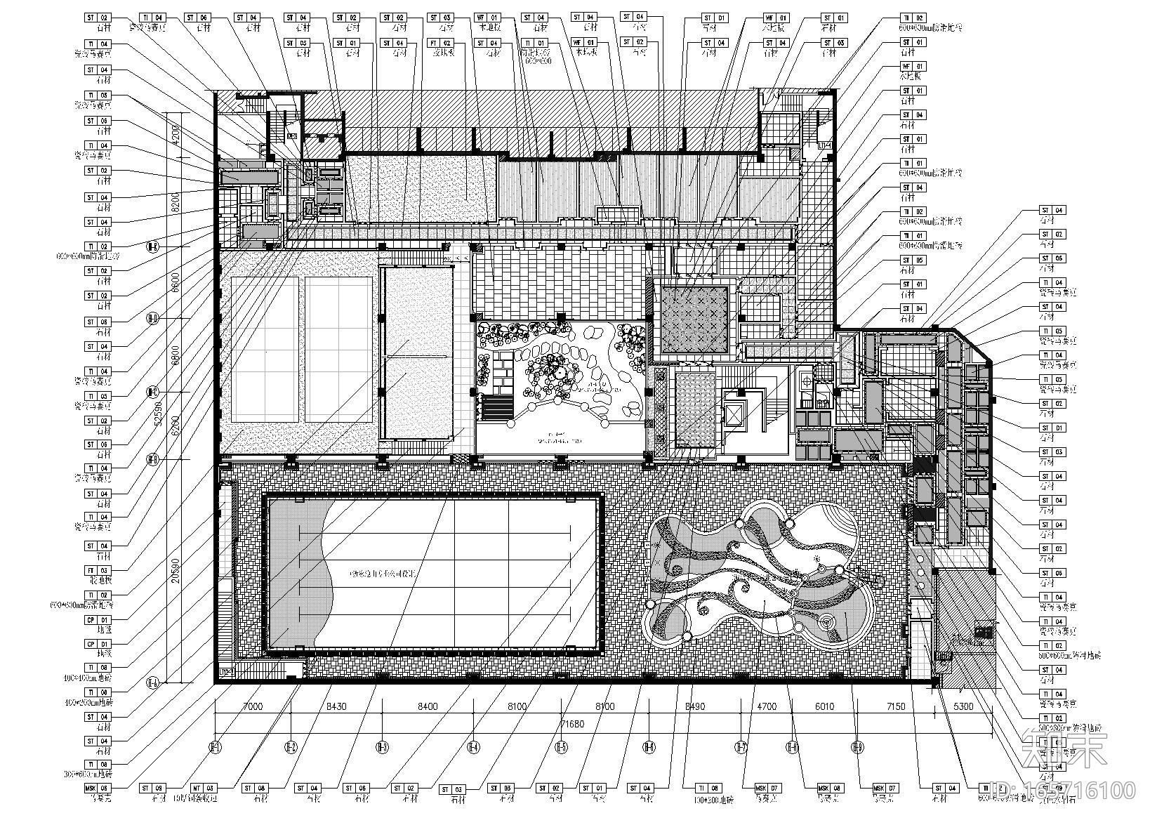 [江苏]扬州紫金文昌会所室内设计工程施工图cad施工图下载【ID:165716100】