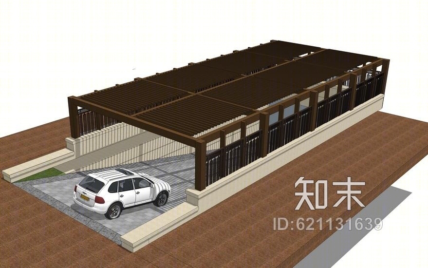 地下车库出入口SU模型下载【ID:621131639】