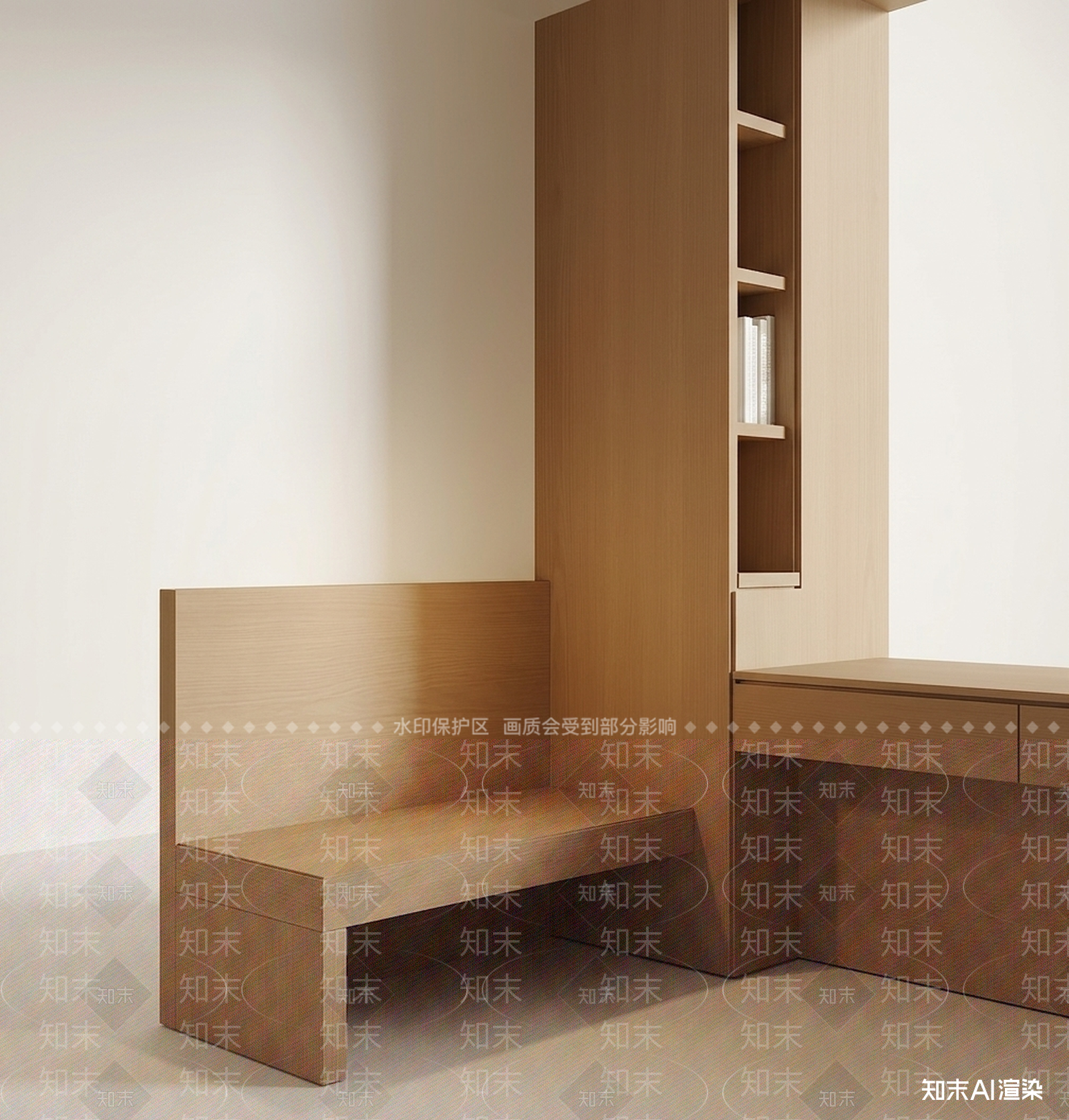 木质卡座书桌3D模型下载【ID:1227553208】