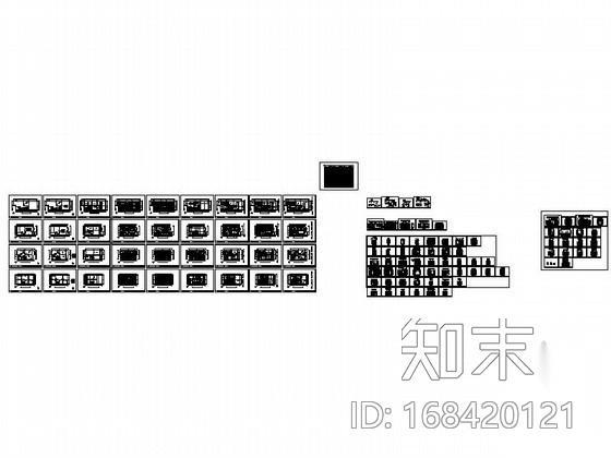 花园式三层别墅室内装修图cad施工图下载【ID:168420121】