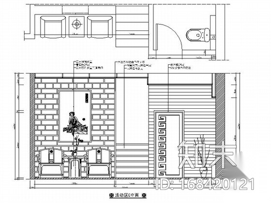 花园式三层别墅室内装修图cad施工图下载【ID:168420121】