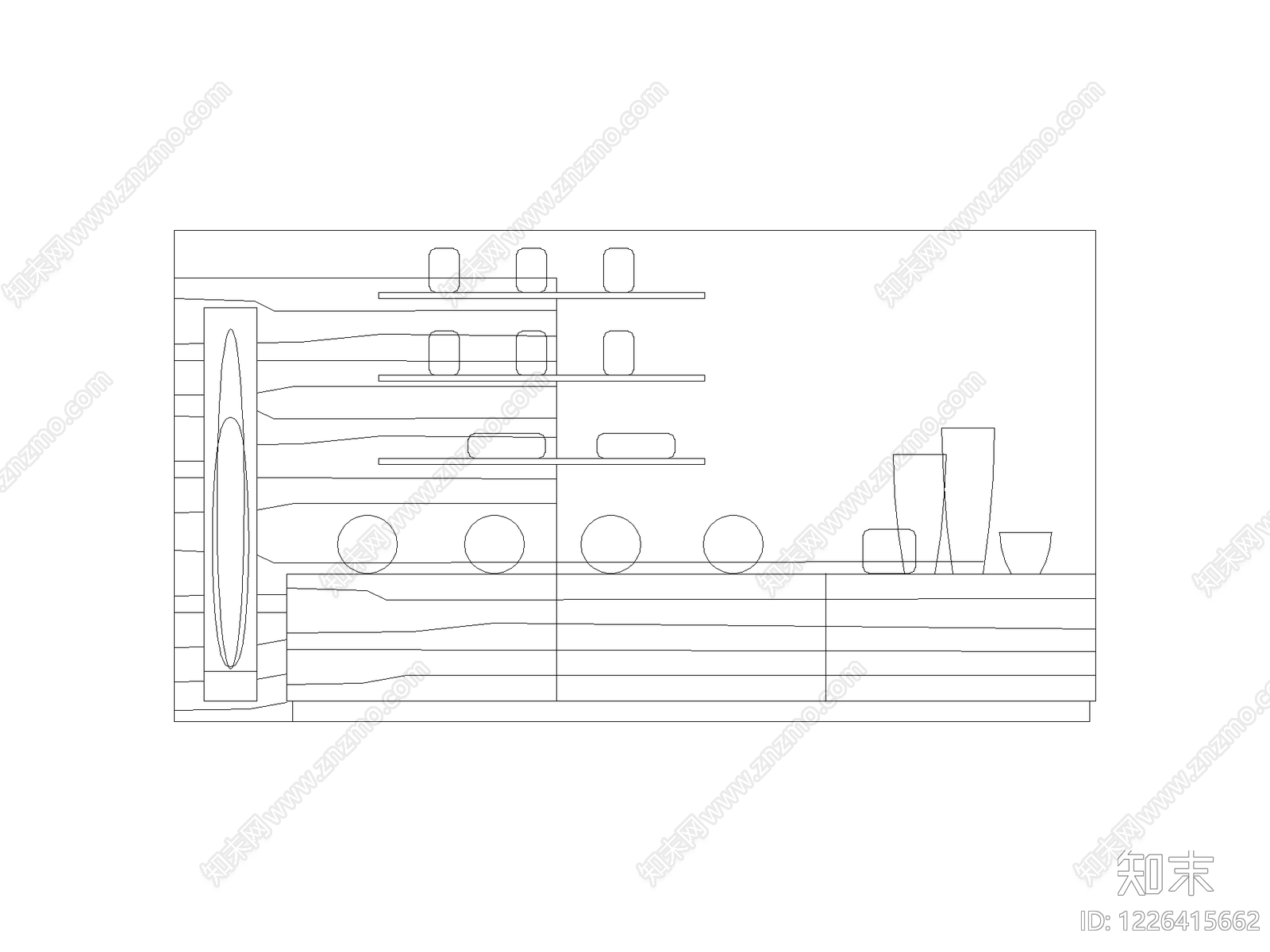 柜子平立面cad施工图下载【ID:1226415662】