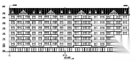 某六层住宅宿舍建筑施工图cad施工图下载【ID:149572192】