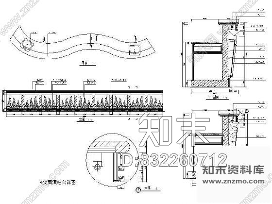 图块/节点夜总会酒吧台详图施工图下载【ID:832260712】