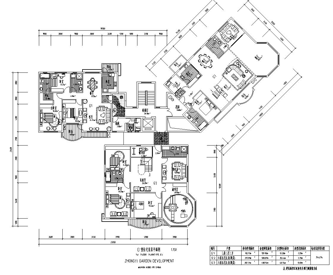 [湖北]武汉中一花园建筑施工图设计cad施工图下载【ID:167379130】