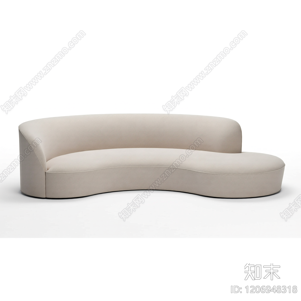 异形布艺沙发3D模型下载【ID:1206948318】