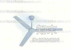 电风扇吊扇23D模型下载【ID:22200203】